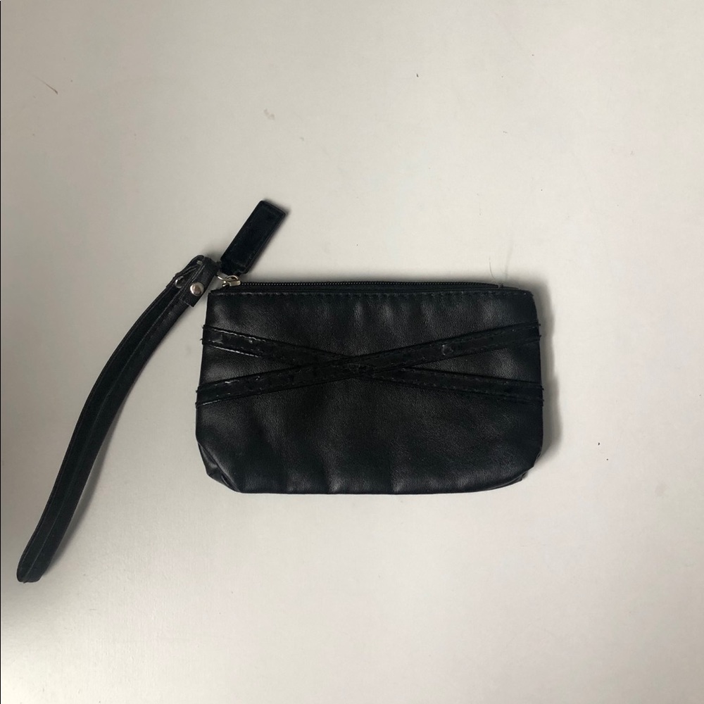 Mini black wristlet